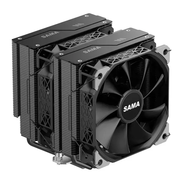 Sama Am4 Am5 Cpu Heatsink Cooler Ventilator puternic funcțional Ventilator dublu Cooler Procesor Cpu Cooling