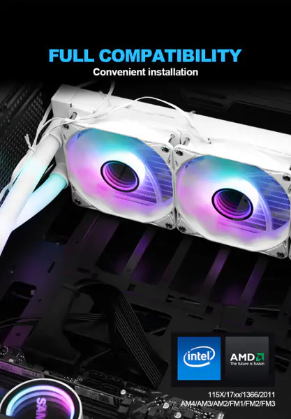 Sama Argb Infinity Mirror Fans 240mm Radiator de cupru All In One Cpu Water Cooling Cpu Liquid Cooler pentru Intel Amd