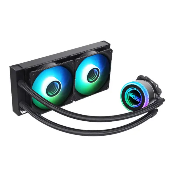 Sama Customizable Amd 240mm Aio Cpu Liquid Cooling Water Cooler Kit cu Infinity Mirror Design