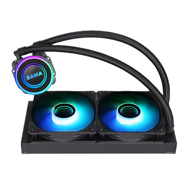 Sama Customizable Amd 240mm Aio Cpu Liquid Cooling Water Cooler Kit cu Infinity Mirror Design