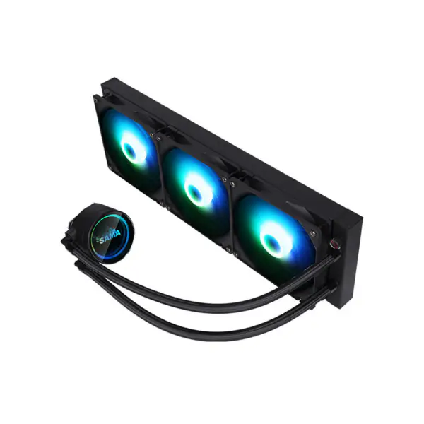 Sama Customizable Cooling Head Logo Cpu Liquid Coolers Pps Aluminiu Radiator Cpu Cooling Am5 2500rpm Cpu Coolers