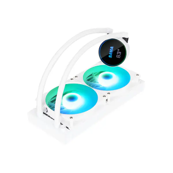 Sama Logo personalizabil Argb ventilator de răcire Cpu Cooler versiune alb / negru Lcd Display Cpu Core Temperature Pc Liquid Cooler