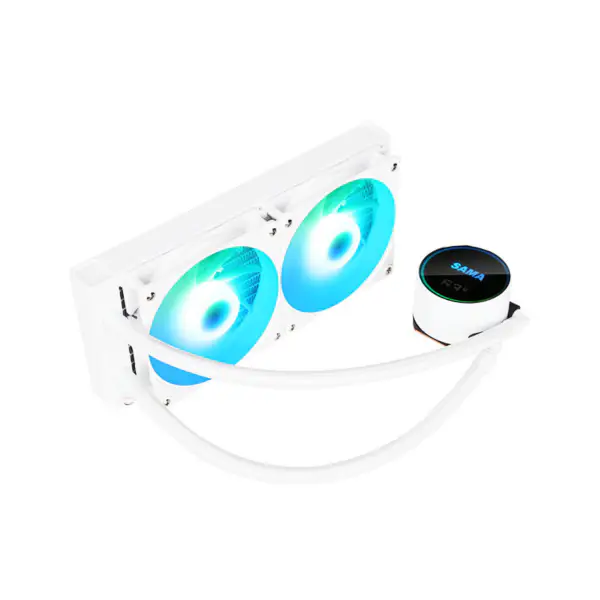 Sama Logo personalizabil Argb ventilator de răcire Cpu Cooler versiune alb / negru Lcd Display Cpu Core Temperature Pc Liquid Cooler
