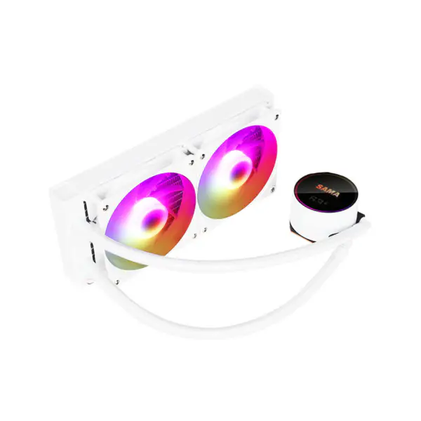 Sama Logo personalizabil Argb ventilator de răcire Cpu Cooler versiune alb / negru Lcd Display Cpu Core Temperature Pc Liquid Cooler