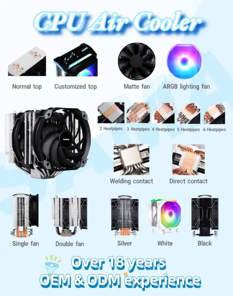 Sama 4heatpipes Rainbow contact direct ventilator Cpu Cooler pentru Pc Case