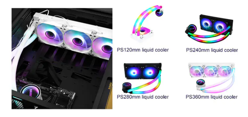 Sama Argb Infinity Mirror Tube 5v Motherboard Sync All In One Pc Cpu Liquid Cooler Water Cooling