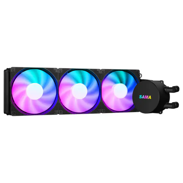Sama Coloful Fan Răcitor de apă alb pentru carcasa PC
