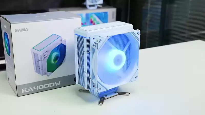 Sama White Rainbow Rgb Gaming Computer de răcire Radiator Heat Pipe Procesor de răcire a aerului Răcitoare de aer Cpu cu 4 țevi de cupru