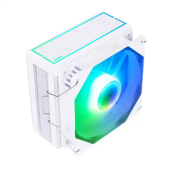 Sama White Rainbow Rgb Gaming Computer de răcire Radiator Heat Pipe Procesor de răcire a aerului Răcitoare de aer Cpu cu 4 țevi de cupru