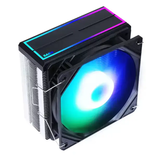 Sama White Rainbow Rgb Gaming Computer de răcire Radiator Heat Pipe Procesor de răcire a aerului Răcitoare de aer Cpu cu 4 țevi de cupru