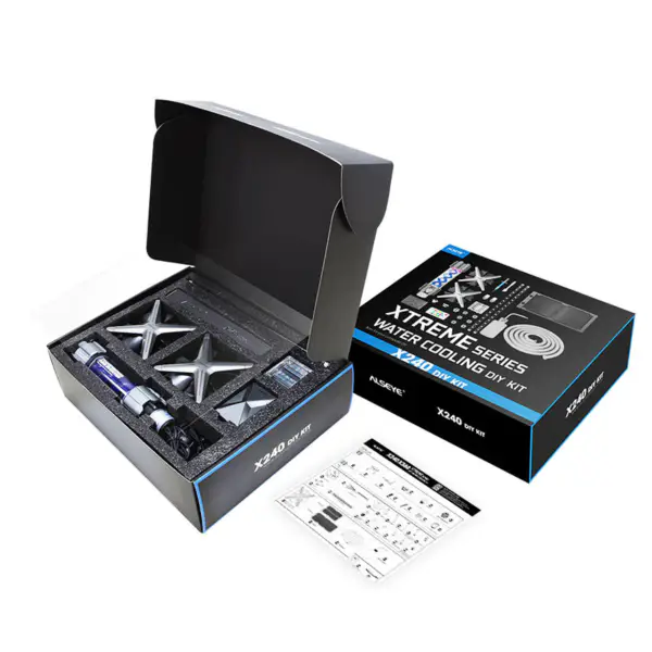 Computer Pc răcirea cu apă Kit piese lichid de răcire Diy 240 Radiator cu 2 buc caz ventilator