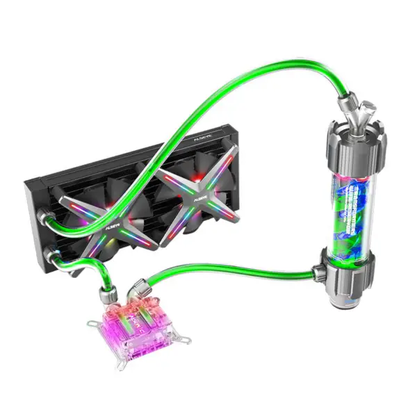 Kit de răcire cu apă cu tub moale de înaltă performanță Diy 240 Xtreme cu ventilator Rgb de 120 mm pentru computer