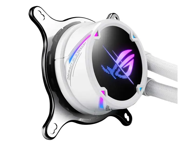AsUs Rog Strix Lc Ii 240 Argb White Edition 2fans Radiator integrat răcit cu apă Ventilator de răcire Cpu
