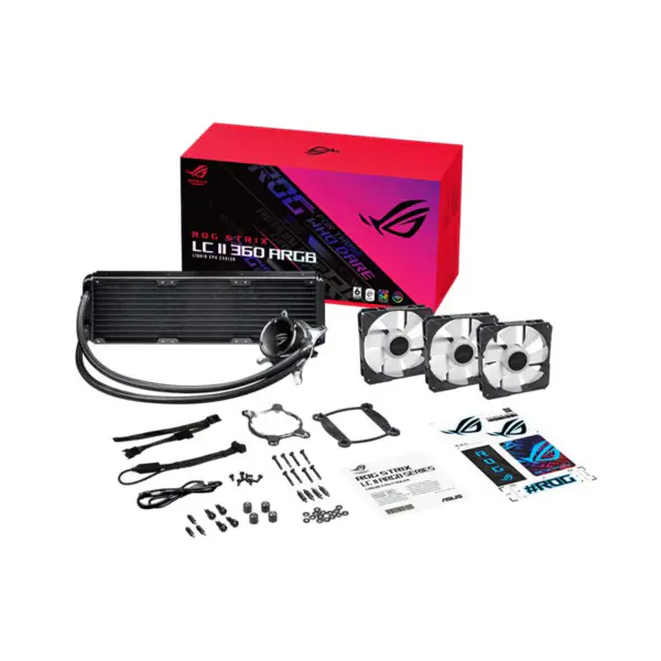 AsUs Rog Strix Lc Ii 360 Argb 3fans Radiator integrat răcit cu apă 12 Gen Cpu Asetek 7th Pwm Dc Cpu Cooling Argb Fan
